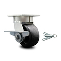 Service Caster 4 Inch Kingpinless Glass Filled Nylon Wheel Caster with Brake and Swivel Lock SCC-KP30S420-GFNR-SLB-BSL